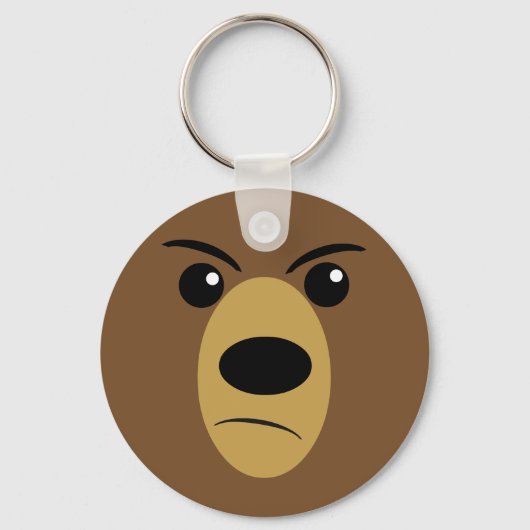 Grumpy Beer Face Sleutelhanger (Voorkant)