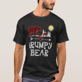 Grumpy Beer Kerstmis Pajama Red Pset Buffalo voor T-shirt (Voorkant)