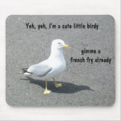 Grumpy Begger Seagull Animal Meme Muismat (Voorkant)