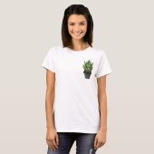 Grumpy Biker Snake Plant in Spiked Leather Jacket T-shirt (Voorkant volledig)