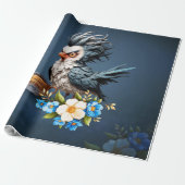Grumpy Bird op maandag. Cadeaupapier (Uitgerold)