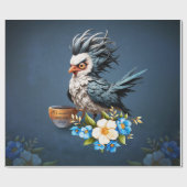 Grumpy Bird op maandag. Cadeaupapier (Vlak)