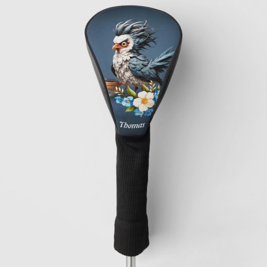 Grumpy Bird op maandag. Golfheadcover (Voorkant)