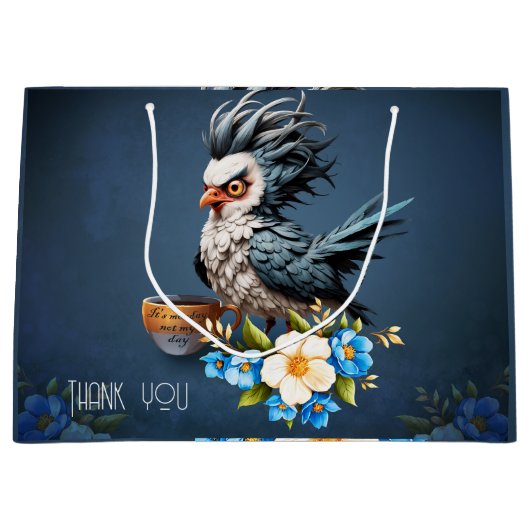 Grumpy Bird op maandag. Groot Cadeauzakje (Voorkant)