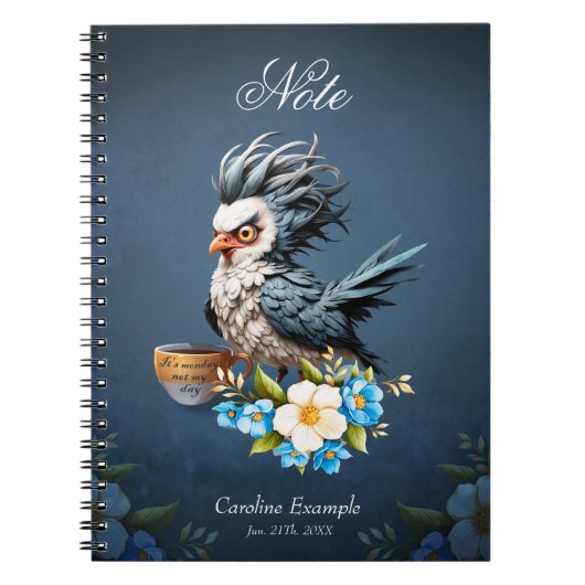 Grumpy Bird op maandag. Notitieboek (Voorkant)