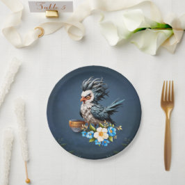 Grumpy Bird op maandag. Papieren Bordje