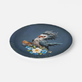 Grumpy Bird op maandag. Papieren Bordje (Gekanteld)