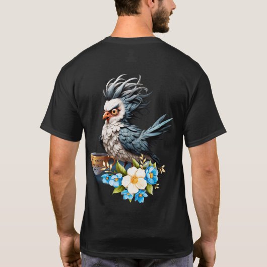 Grumpy Bird op maandag. T-shirt (Achterkant)