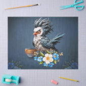 Grumpy Bird op maandag. Tissuepapier (Craft)