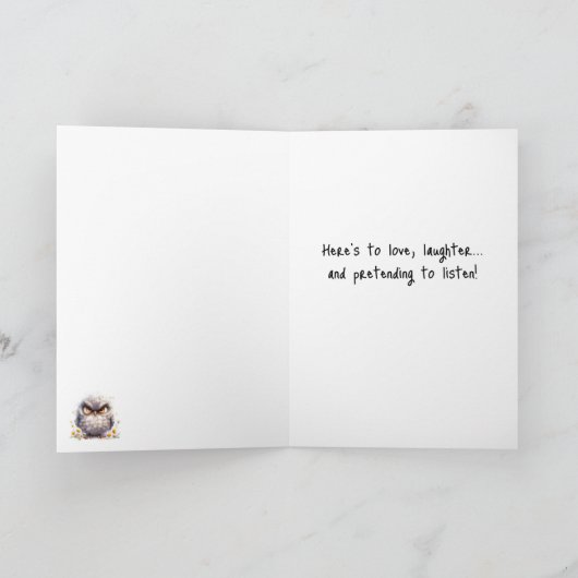 Grumpy Birds Funny Jubileum Kaart Sarcasme (Binnen)