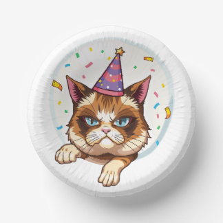 Grumpy Birthday Cat – Feest Pet & Confetti Papieren Kommen