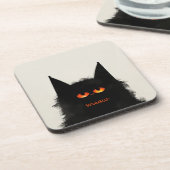 Grumpy Black Cat Bier Onderzetter (Linkerzijde)
