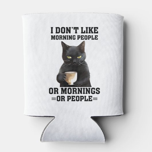 Grumpy Black Cat Blikjeskoeler (Achterkant)