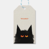 Grumpy Black Cat Cadeaulabel (Voorkant)