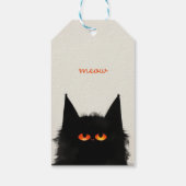 Grumpy Black Cat Cadeaulabel (Achterkant)