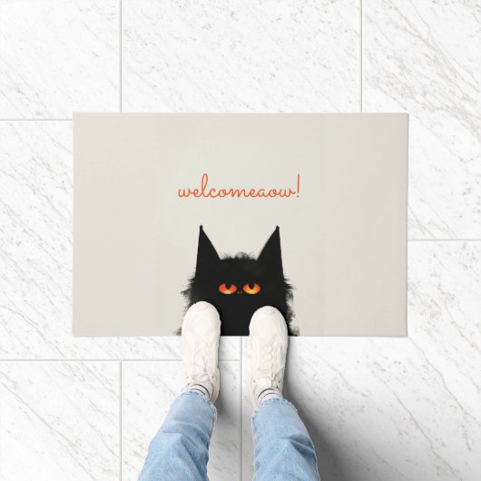 Grumpy Black Cat Deurmat (Binnen)