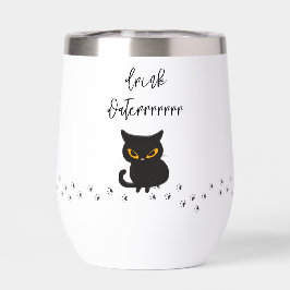 Grumpy Black Cat Drink Water Reminder