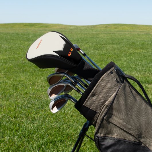 Grumpy Black Cat Golfheadcover (Insitu)