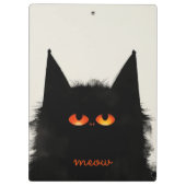 Grumpy Black Cat Klembord (Achterkant)