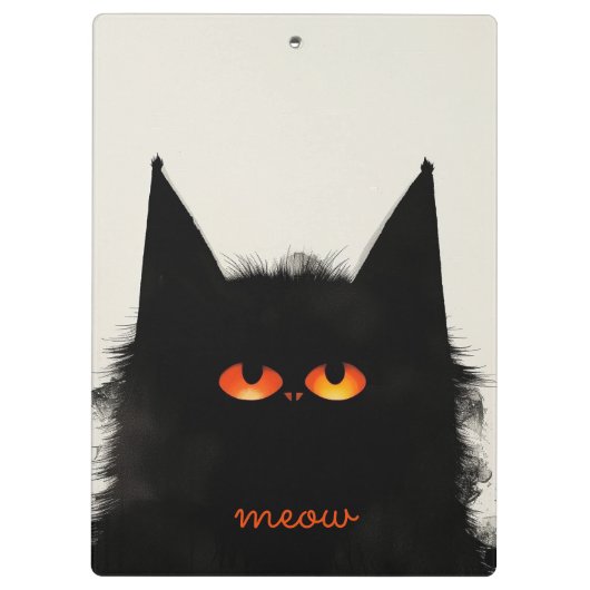 Grumpy Black Cat Klembord (Achterkant)
