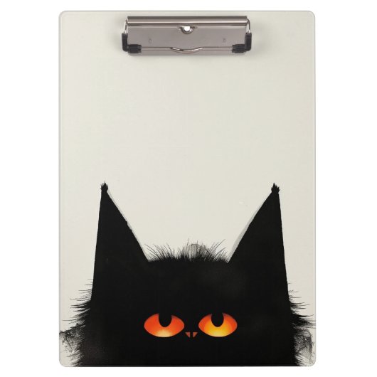 Grumpy Black Cat Klembord (Voorkant)