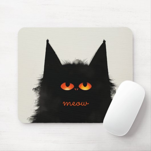 Grumpy Black Cat Muismat (Met muis)