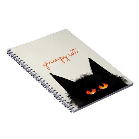 Grumpy Black Cat Notitieboek (Rechterzijde)