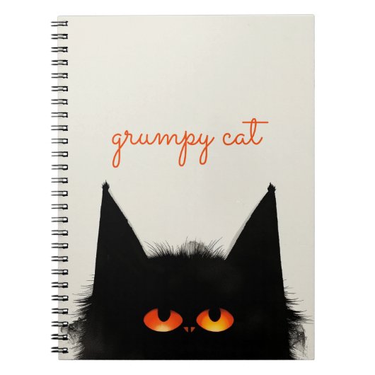 Grumpy Black Cat Notitieboek (Voorkant)