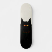 Grumpy Black Cat Persoonlijk Skateboard (Voorkant)