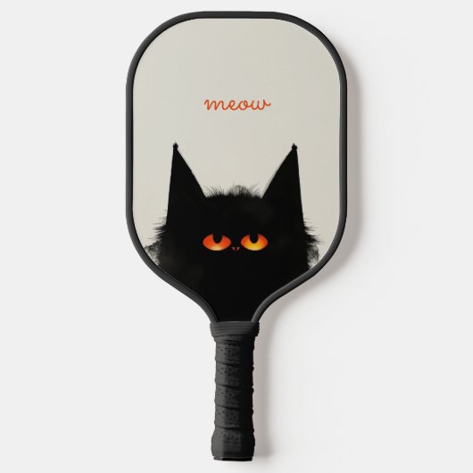 Grumpy Black Cat Pickleball Paddle (Achterkant)