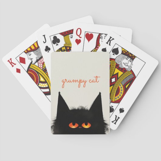 Grumpy Black Cat Pokerkaarten (Achterkant)