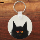 Grumpy Black Cat Sleutelhanger (Achterkant)