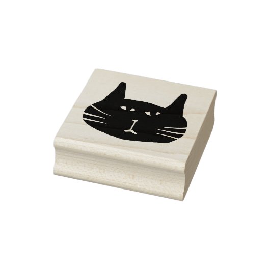 Grumpy black cat stamp rubberstempel (Stempel)