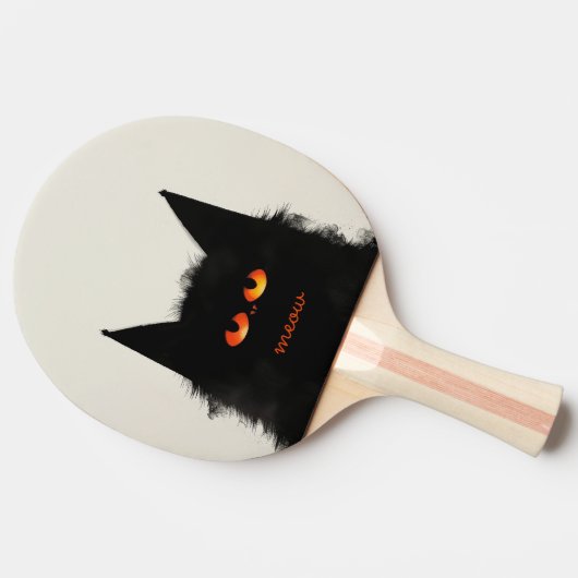 Grumpy Black Cat Tafeltennisbatje (Zijkant)