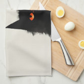 Grumpy Black Cat Theedoek (Quarter Fold)