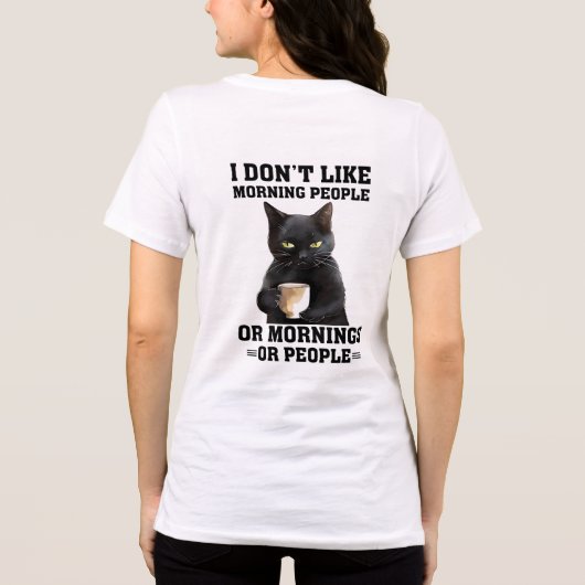 Grumpy Black Cat Tri-Blend Shirt (Achterkant)