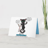 Grumpy Black Cat Wont is prettig kerstfeest Feestdagen Kaart (Achterkant)