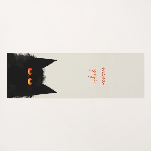Grumpy Black Cat Yogamat (Achterkant (horizontaal))