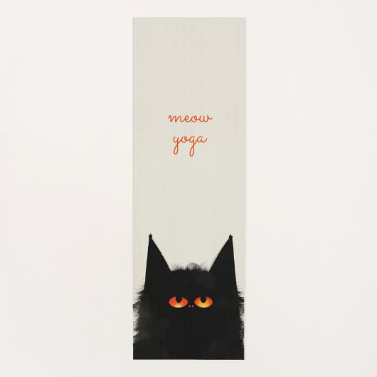 Grumpy Black Cat Yogamat (Voorkant)