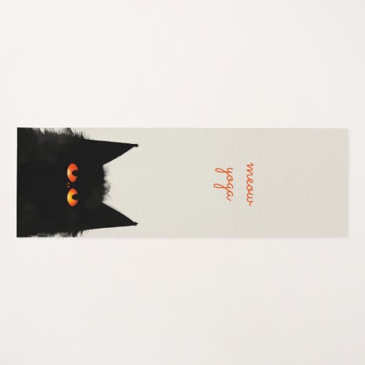Grumpy Black Cat Yogamat (Voorkant (horizontaal))