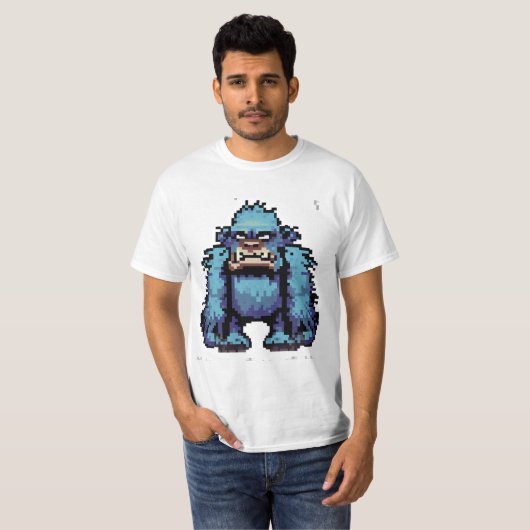 Grumpy Blue Sasquatch Variant 2 T-shirt (Voorkant volledig)