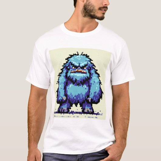 Grumpy Blue Sasquatch Variant 3 T-shirt (Voorkant)