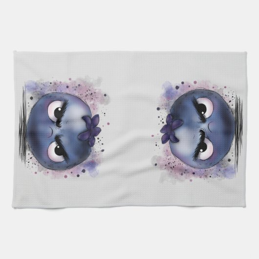 Grumpy Blueberry Theedoek (Horizontaal)