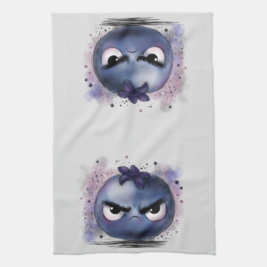 Grumpy Blueberry Theedoek (Verticaal)
