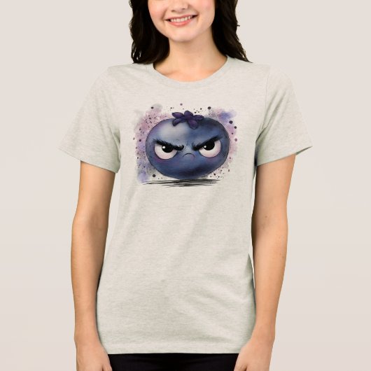 Grumpy Blueberry Tri-Blend Shirt (Voorkant)