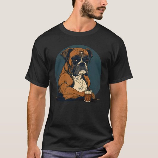 Grumpy Boxer Drink Whisky T-shirt (Voorkant)