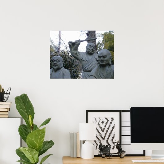 Grumpy Buddha Poster (Thuiskantoor)