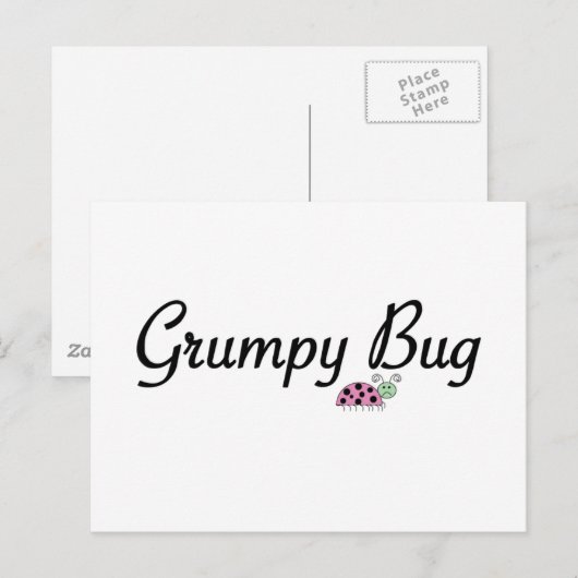 Grumpy bug briefkaart (Voorkant / Achterkant)
