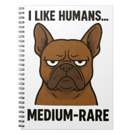 Grumpy Bulldog. asociale dieren Notitieboek