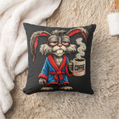Grumpy Bunny Coffee Funny T-Shirt Kussen (Deken)